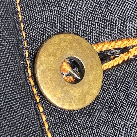 Go Silk For L'Zinger Vintage Silk Black Utility Jacket Size 1 *FLAWS* - Picture 7 of 15